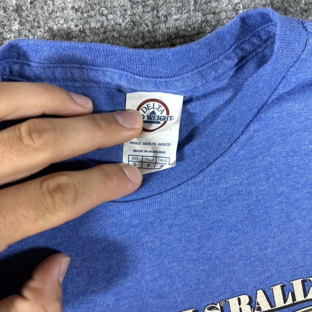Sturgis Motorcycle Rally T Shirt Men's Small 75th Black Hills Biker 2015 Blue - Picture 4 of 6